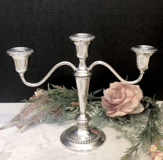 Gorham Vintage Sterling Candelabra / Vintage Sterling Silver / Antique Candle Holder / 3 Arm Holder Candle / Gorham 808/1 Silver Candlestick