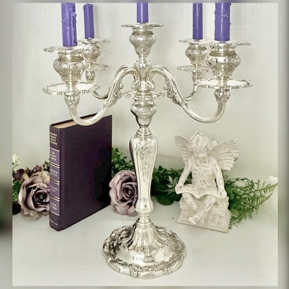 Gorham Sterling Candelabra 5 Light Convertible Louis XV Vintage Sterling Silver