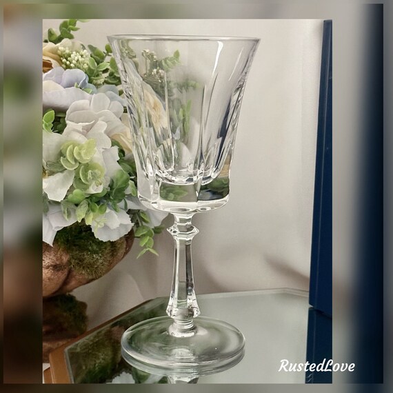 Gorham Crystal Cathedral Water Glass / Vintage Gorham Water Goblet / Vintage Cathedral Water Glass / Gorham Cathedral Water Goblet - 1