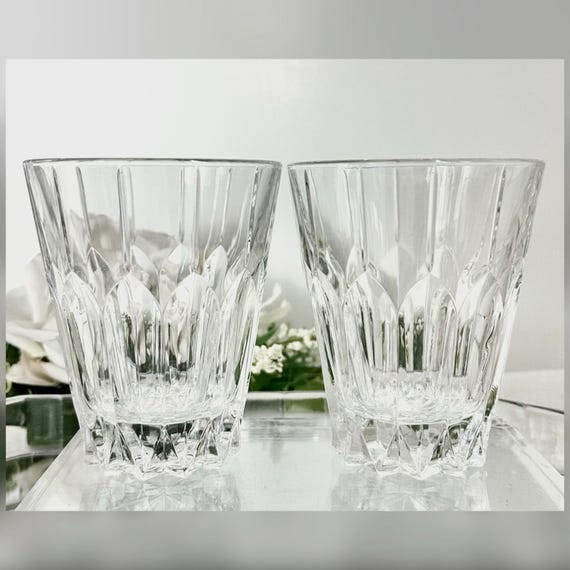 Mikasa Sentry Double Old Fashioned Glass Replacement Barware D.O.F. Pair Crystal Glasses