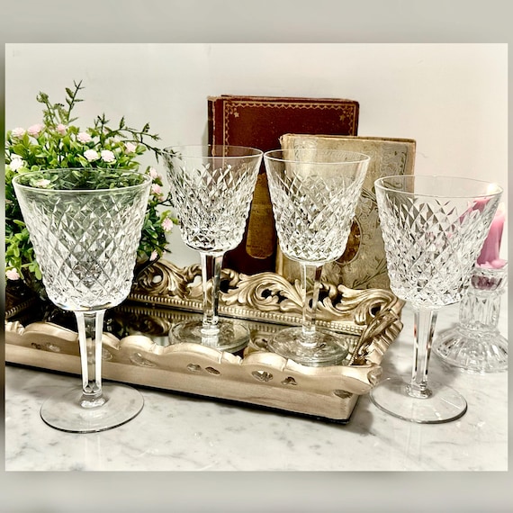 Waterford Alana Claret Wine Glasses Set of 4 Crystal Ireland Replacement