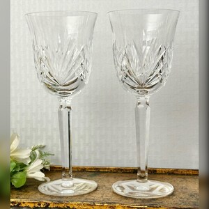 Waterford Crystal Leana Water Goblets / Vintage Waterford Leana Water Glasses / Leana Waterford Water Glasses /Waterford Water Goblets - 2