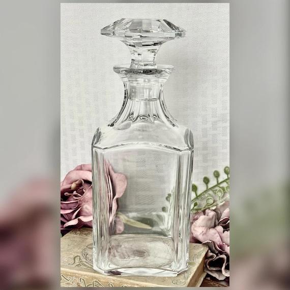 Baccarat Perfection Crystal Whiskey Decanter Signed France Barware