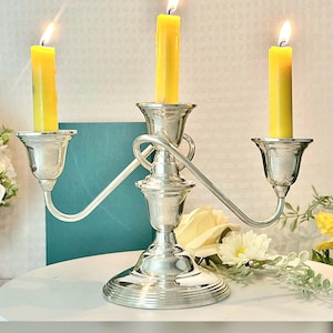 Sterling Silver Candelabra Wm Rogers / Vintage Rogers 3 Arm Sterling Candelabra / Vintage Silver Candle Holder / Sterling Silver Centerpiece
