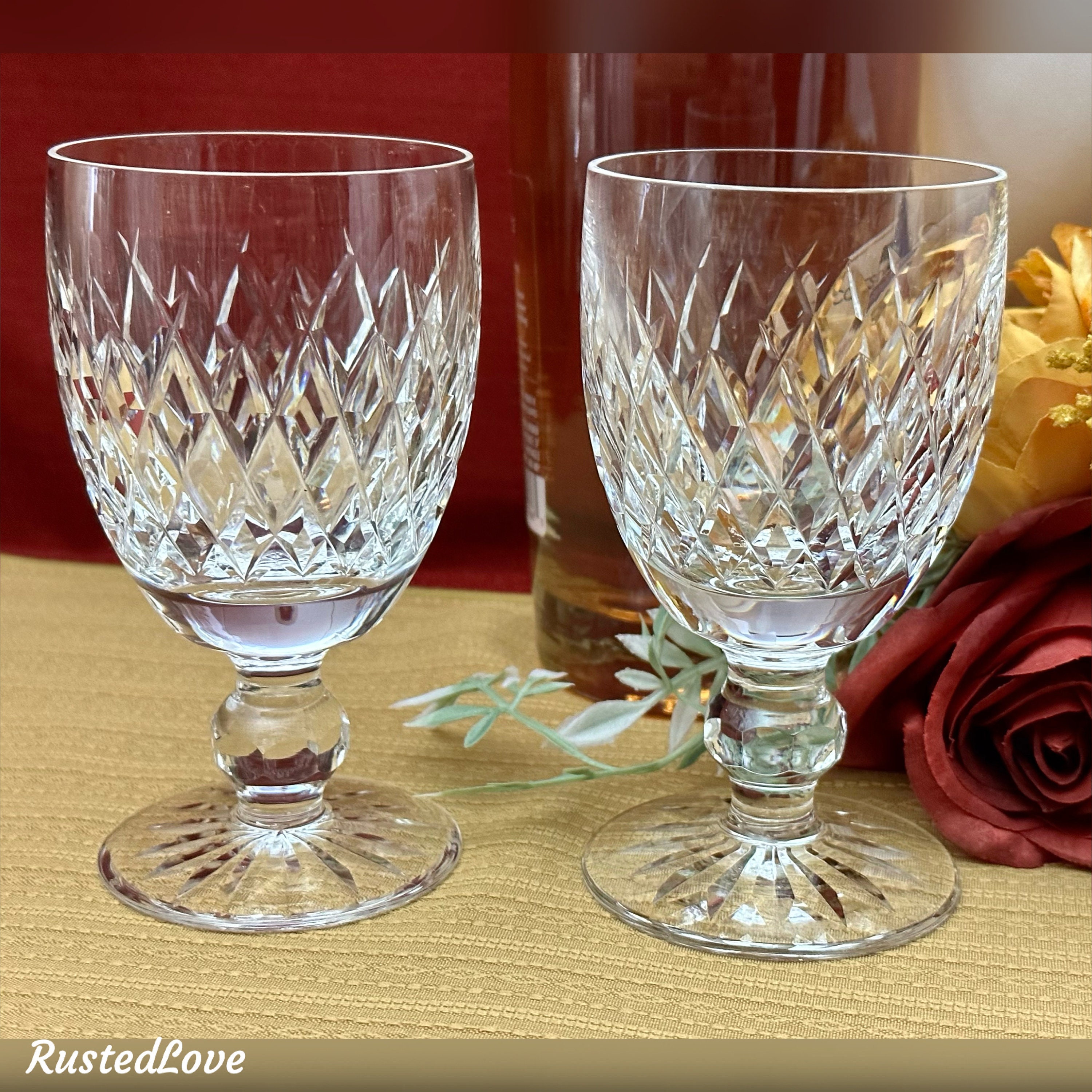 Waterford Crystal Wine Glasses / Waterford Boyne Claret Wine