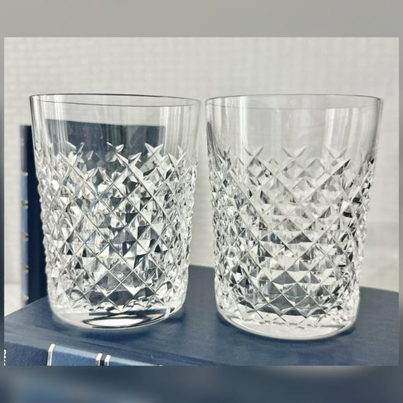 Waterford Alana Crystal Old Fashioned Glasses - Diamond Cut, 12 oz, Pair