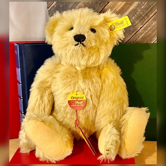 Steiff Classic Teddy Bear Replica Mohair 12 Inch Vintage