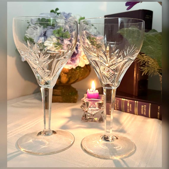 Carola by Royal Leerdam Water Goblets / Vintage Leerdam Netherlands Blown Water Glasses / Carola Water Glasses / Replacement Leerdam Glasses