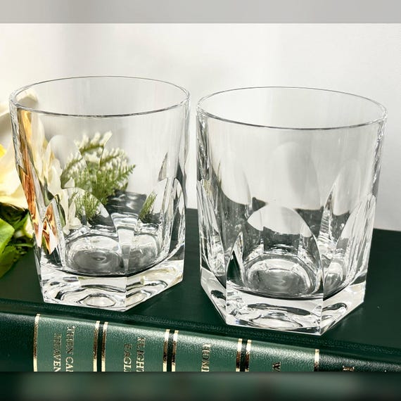 Nachtmann Old Fashioned Glasses /  Nachtmann Alexandra Glasses / Blown Glass / Vintage Nachtmann Barware / Elegant Drinkware Set - 2