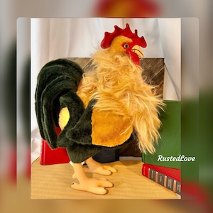 Vintage Steiff Rooster / Steiff Studio Life Sized Rooster / Steiff with Original Tags / 502347 Hahn 40 Roster / Vintage Steiff Germany