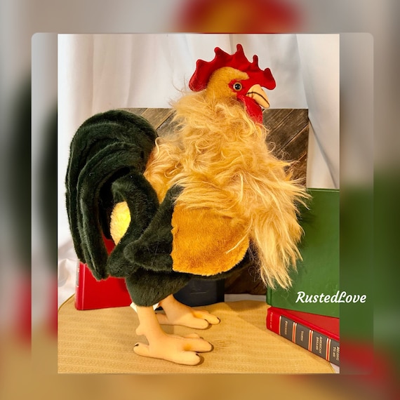 Vintage Steiff Rooster / Steiff Studio Life Sized Rooster / Steiff with Original Tags / 502347 Hahn 40 Roster / Vintage Steiff Germany