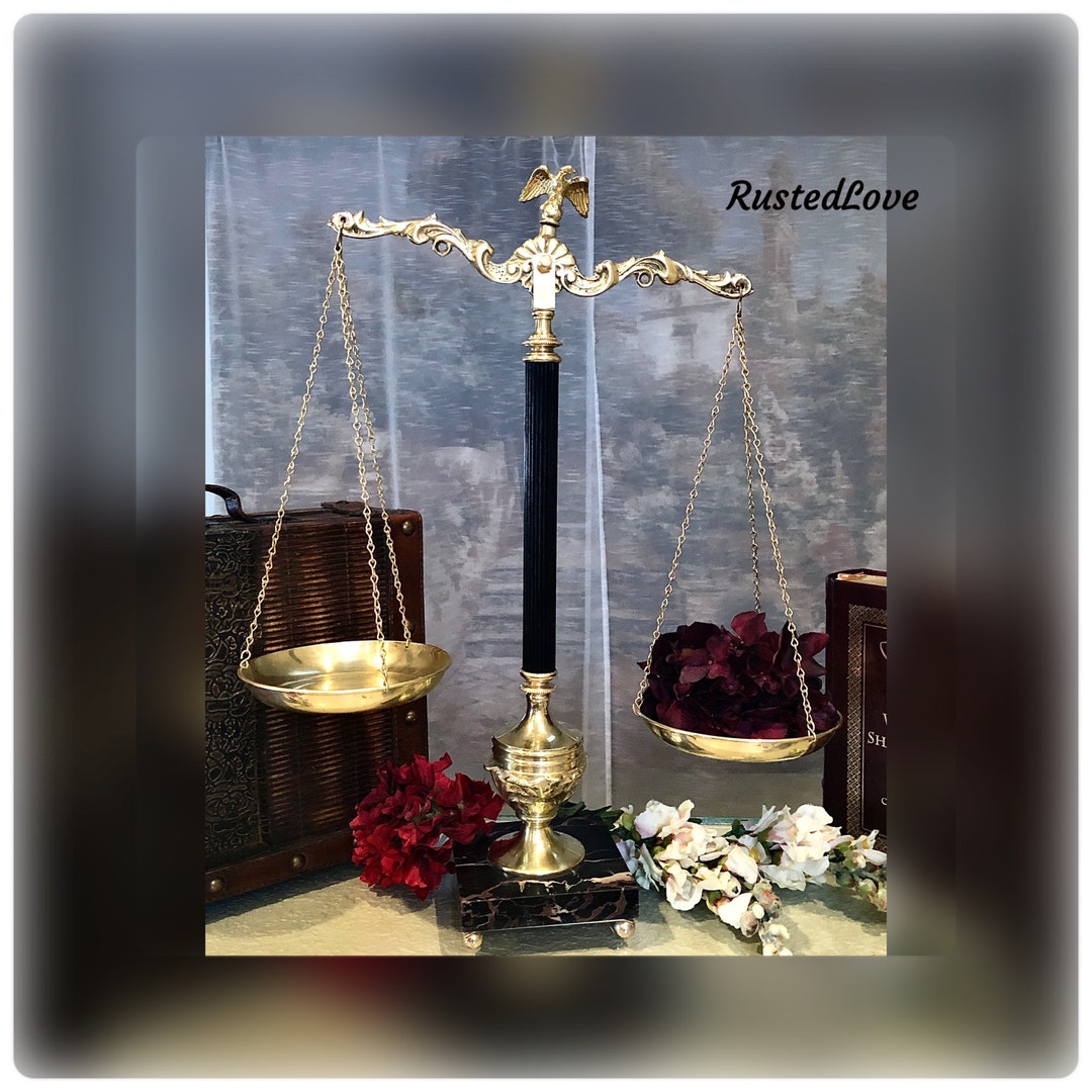 Vintage Balance Scale / Brass Eagle Scale / Scales of Justice Etsy
