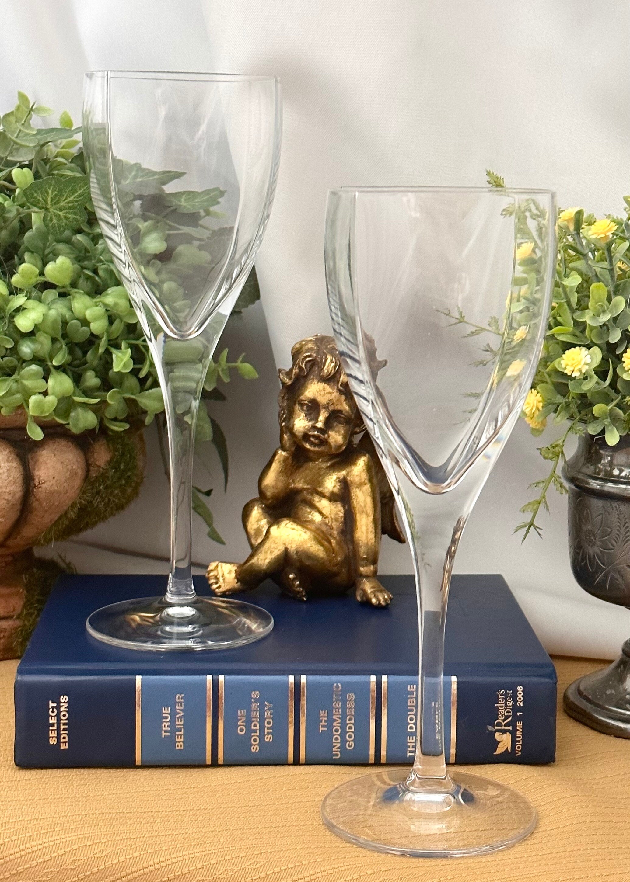 Mikasa Panache Clear Blown Glasses Vintage Mikasa Wine Glasses
