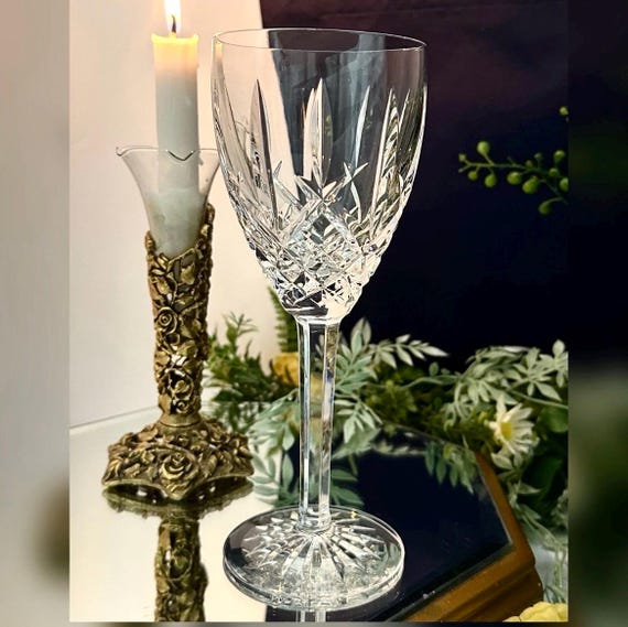 Waterford Argalin Crystal Red Wine Goblet – Cut Glass Stemware Replacement