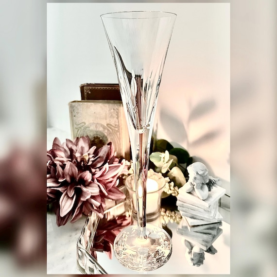 Waterford Ballet Blossom Crystal Champagne Flute Vintage Toasting Glass