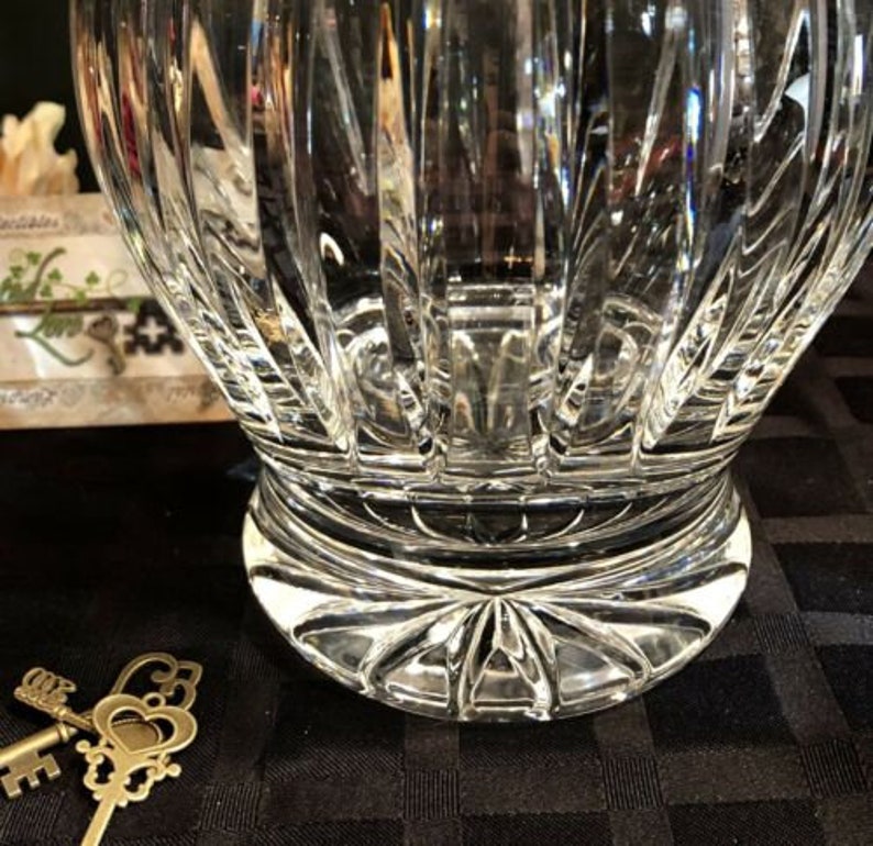 Heavy Cut Lead Clear Crystal Vase Flared Flower / Wedding Gift Etsy