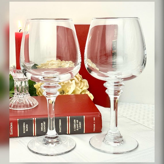 Claro Pottery Barn Wine Glasses Clear Glasses Large 16 Oz Blown Glass Poland - 2