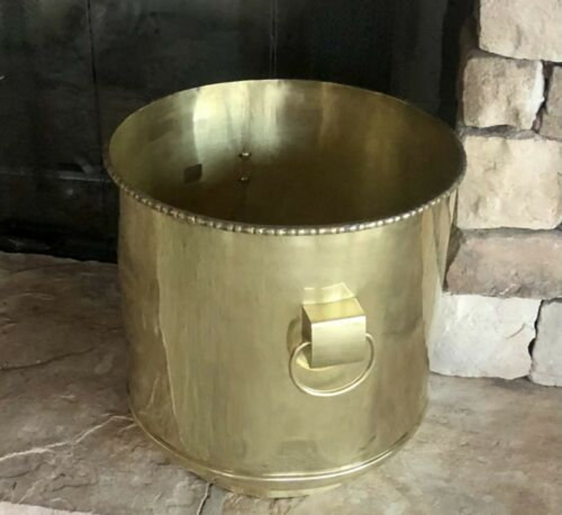 Decorative Crafts Inc Solid Brass Large Planter Mid Century Etsy