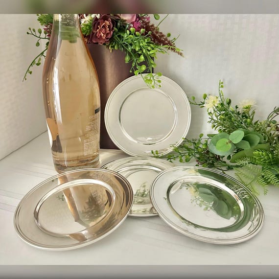 Alvin Sterling SilverBread Plates / Alvin Sterling Monogrammed Sterling Plates / Sterling Bread Plates / Alvin Silver Sterling Sm Plates 4