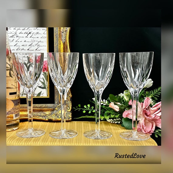 Mikasa Apollo Water Glasses / Apollo Water Goblets / Apollo Mikasa Water Glasses / Mikasa Apollo Glassware / Vintage Mikasa Glasses - 4 pc