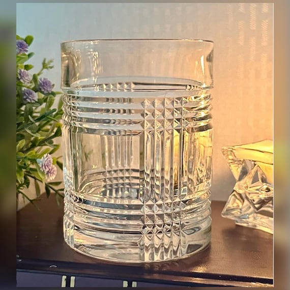 Plaid Ralph Lauren Old Fashioned Glass / Vintage Lauren Barware Glass / Ralph Lauren Plaid Glass / Gift for Dad / Replacement Glass