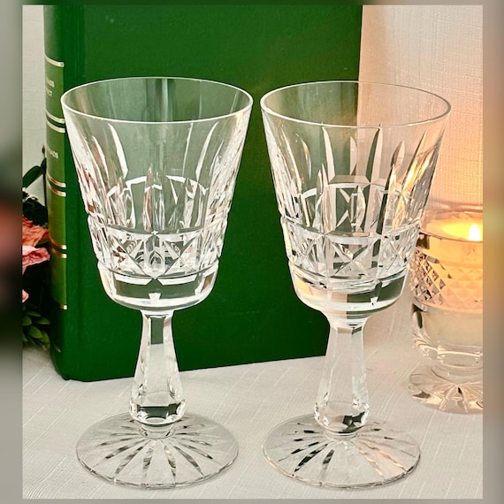 Waterford Kylemore Claret Glass Pair Cut Crystal Wine Stemware Replacement
