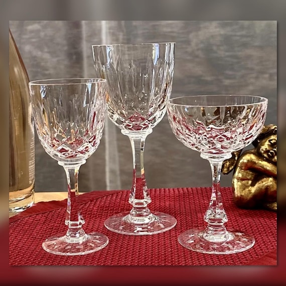 Elegant Joska Crystal Glasses / Joska Monte Claire Glasses / Monte Claire Water Glass / Joska Wine Glass / Monte Claire Champagne Coupe - 3