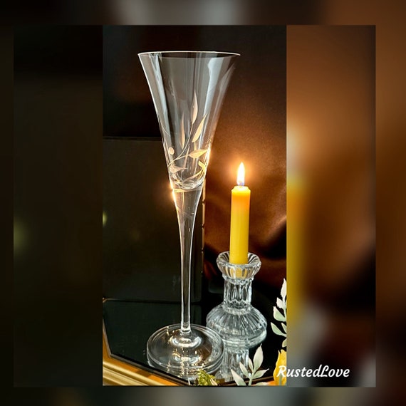 Lenox Opal Innocence Toasting Flute / Lenox Champagne Opal Innocence Glass / Vintage Lenox Champagne Flute / Wedding Toasting Glass - 1