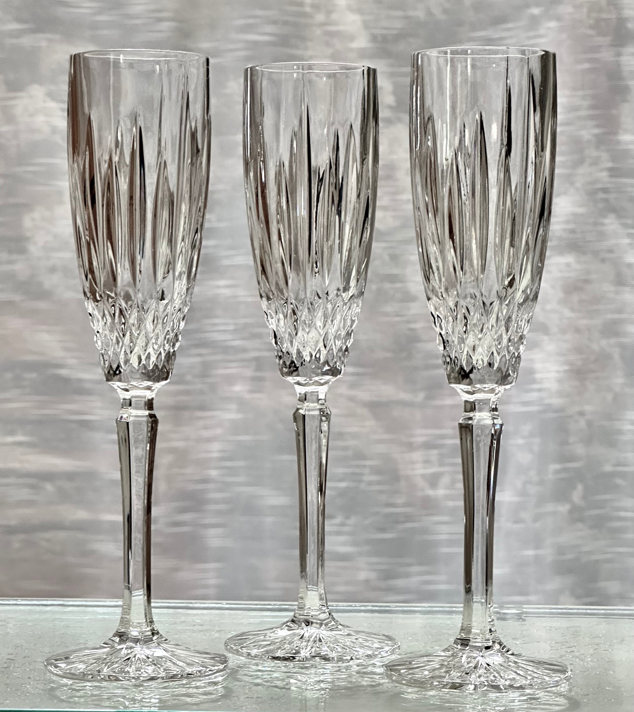 Mikasa Champagne Flutes / Vintage Mikasa Old Dublin / Mikasa Champagne  Glasses / Vintage Stemware / Wedding Toasting Glasses / Old Dublin 