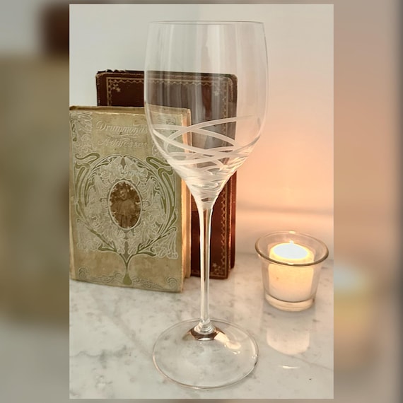 Wedgwood Vera Wang Blanc Sur Blanc Wine Glass Single Crystal Replacement