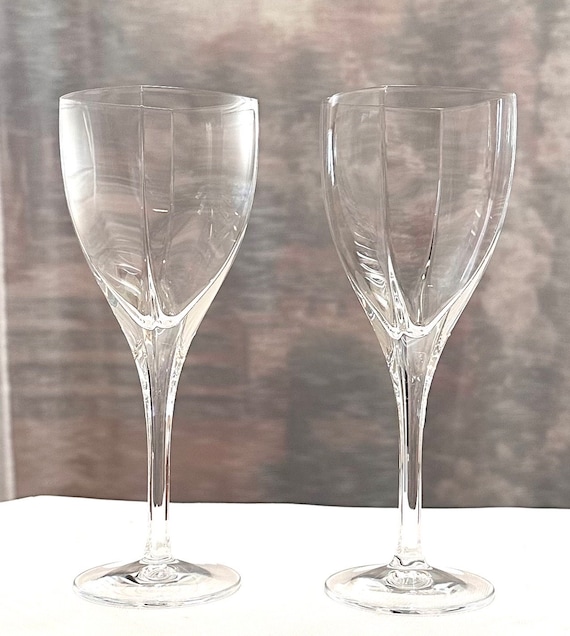 Vintage Mikasa Panache Wine Glasses, Square Bowl, Set of 2 - Etsy