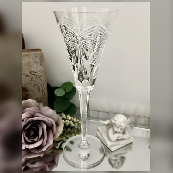 Waterford Millennium Happiness Champagne Flute Crystal Glass