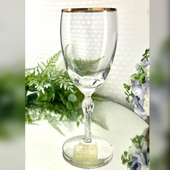 Lenox Monroe Gold Ice Tea Glass / Vintage Lenox Crystal Gold Trimmed Glass / Monroe Gold Ice Tea Vintage Glass / Gold  Monroe  *Read*