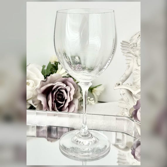 Mikasa Stephanie Water Goblet Ribbed Optic Bowl Vintage Replacement Drinkware Goblet