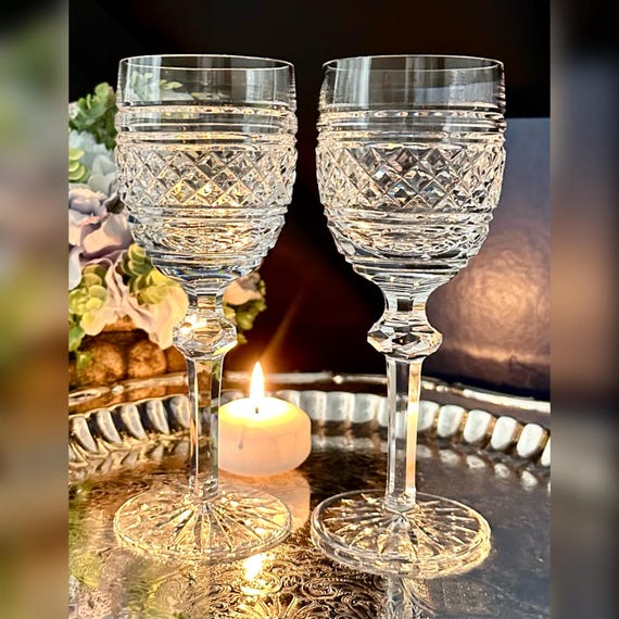 Waterford Crystal Castletown Claret Wine Glasses / Vintage Waterford Wine Glasses / Castletown Waterford Claret Wine Glasses / Claret Wine