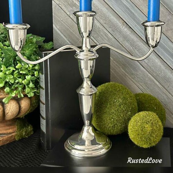Empire Sterling Silver Candelabra / Empire Silver #620 Candelabra / Vintage Sterling Silver Candle Holder / Empire Silver Centerpiece