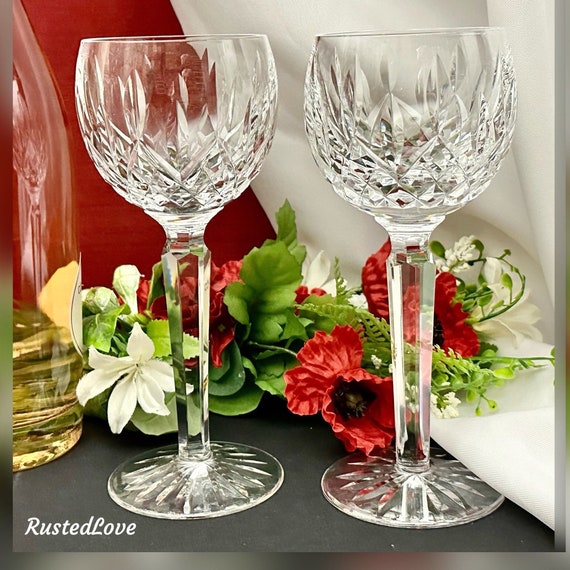 Waterford Lismore Wine Hocks / Waterford Crystal / Waterford Lismore Wine  Glasses / Waterford Wine Glasses / Lismore Wine Glasses / Vintage 