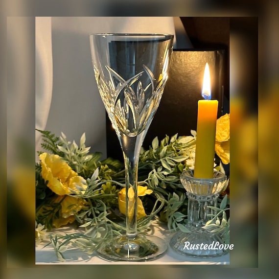 Waterford Crystal Merrill Wine Glass / Vintage Waterford Wine Glass / Merrill Waterford Swirl Cut Wine Goblet / Waterford Wine Glass 1