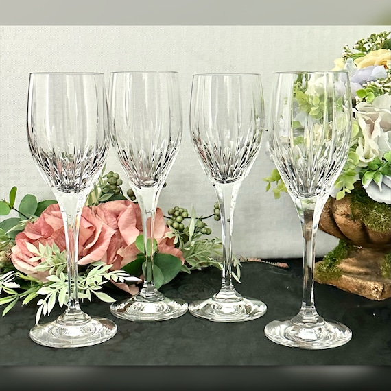 Mikasa Arctic Lights Wine Glasses / Arctic Lights Mikasa Blown Glass / Vintage Mikasa Arctic Lights Goblets / Arctic Lights Glasses - 4