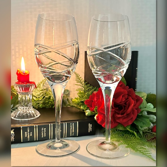 Edinburgh Eclipse Crystal Water Glasses / Vintage Edinburgh Eclipse Water Goblets /  Eclipse Water Glasses / Edinburgh Eclipse Glasses - 2