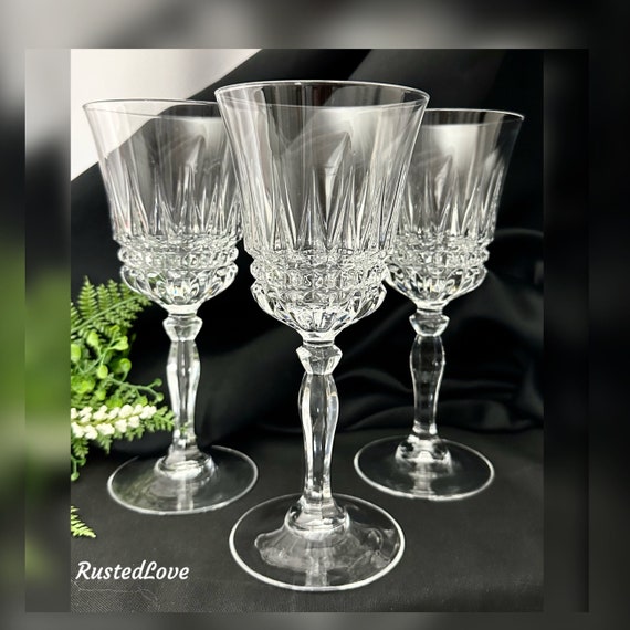 Villeneuve Cristal D'Arques-Durand Wine Glasses / Cristal D'Arques Duran Wine Glasses / Villeneuve Wine Goblets / Vintage Villeneuve Wine -3
