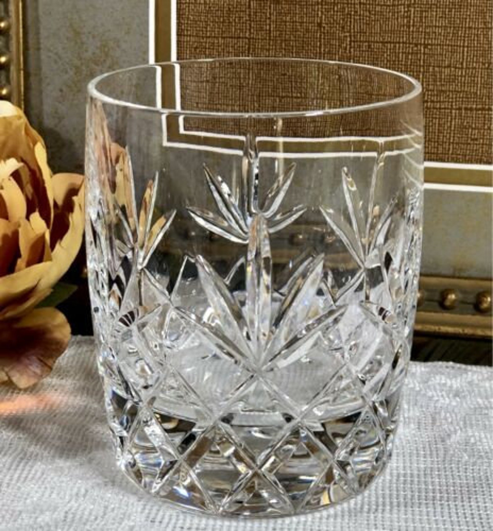 Lenox Charleston Double Old Fashioned Glasses Heavy Barware Etsy
