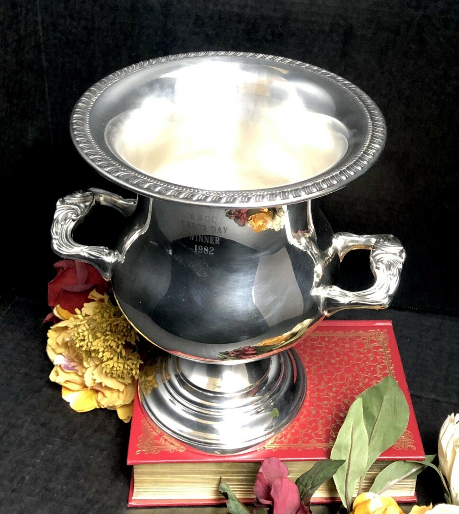 Sheridan Silver Plated Champagne Bucket / MONOGRAMED / Vintage Etsy