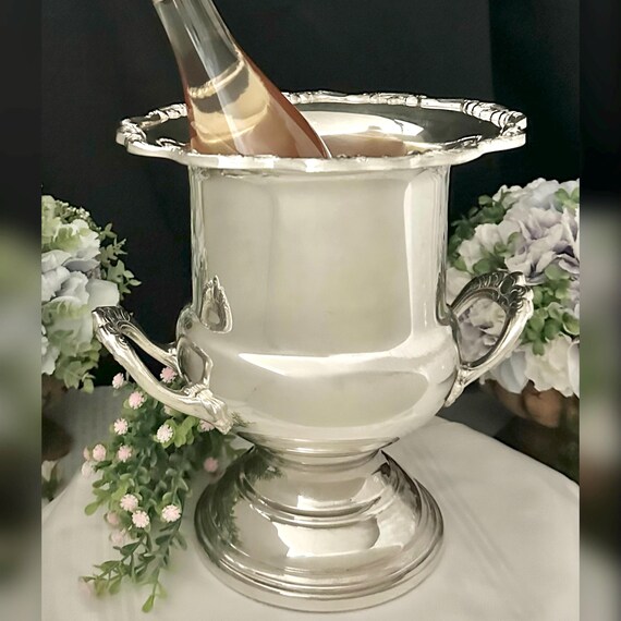 Gorham Champagne Bucket Silver Plated - Heritage Vintage Ice Bucket - Silverplated Wine Cooler - Gorham Heritage  Trophy Urn - Discounted