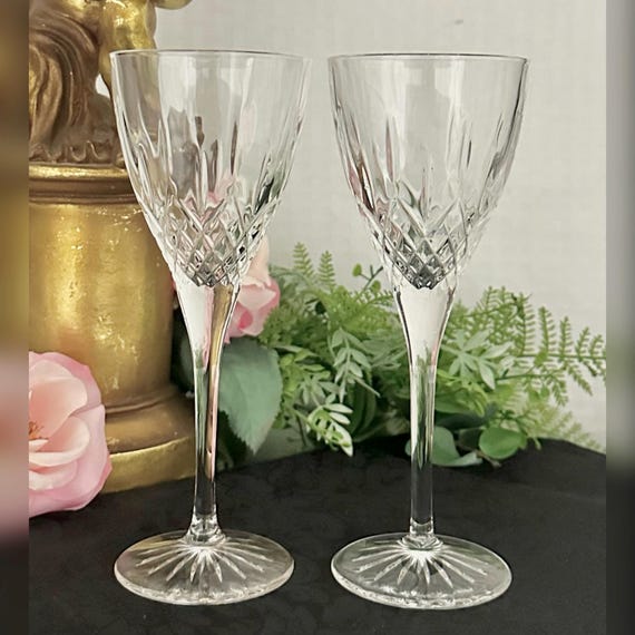 Royal Doulton Earlswood Water Glasses / Earlswood Water Glasses / Earlswood Royal Doulton Glasses 7.5" Tall Royal Doulton Vintage Goblets
