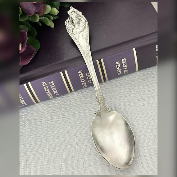 Watson Cherub Sterling Spoon 1895 Antique 5 5/8" Wings Down