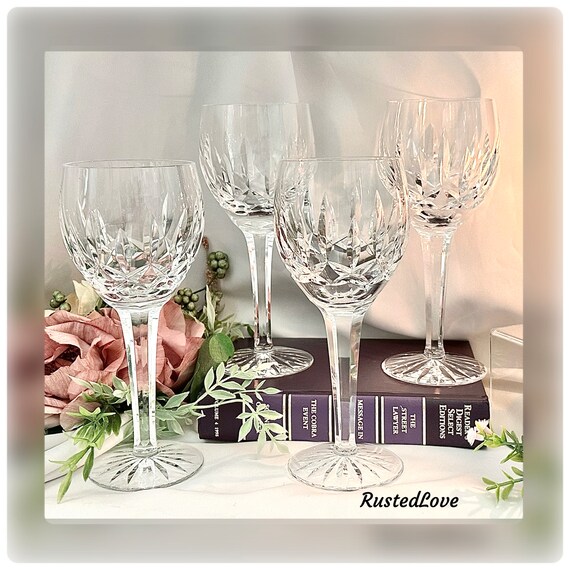 Waterford Crystal Ballymore Water Glasses / Waterford Wine Glasses / Waterford Ballymore Red Wine Glasses / Ballymore Water Goblets - 4