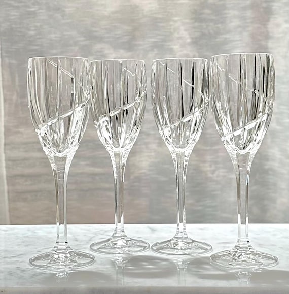 Uptown Mikasa Wine Glasses / Vintage Mikasa Uptown Wine Glasses / Mikasa Barware Wine Goblets / Vintage Uptown Wine Goblets / 4 Wine Glasses