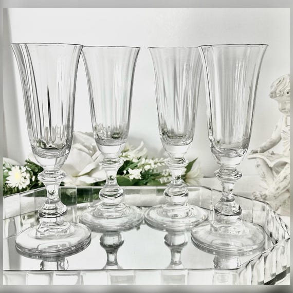 Mikasa French Countryside Champagne Flutes Set 4 Wedding Toasting