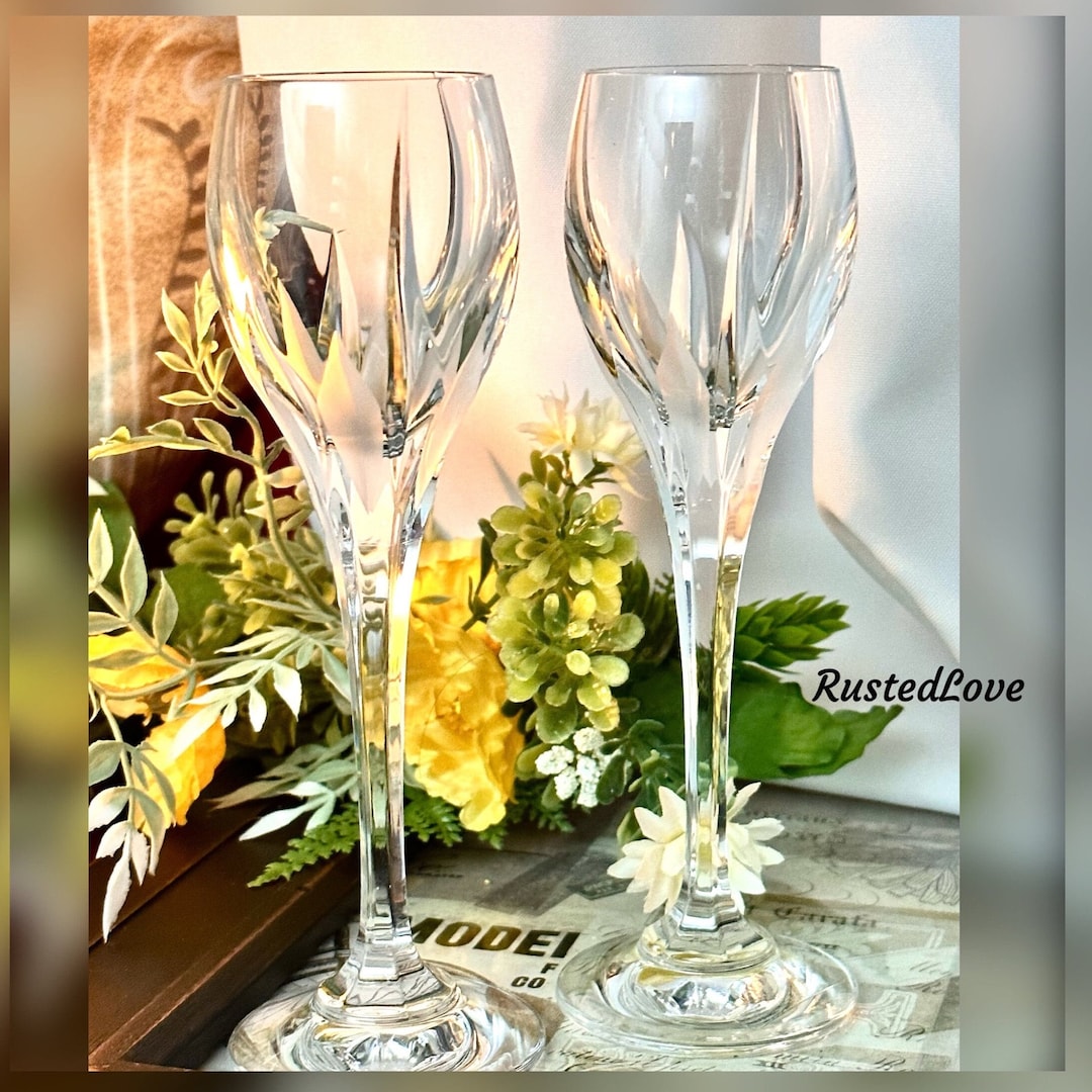 Vintage Cordial Glasses / Mikasa Glasses / Flame D'amore / Etsy